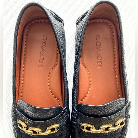 Women Coach Black Loafers 35.5 - Picture 2 of 6